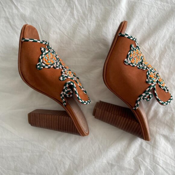 Tory Burch Open Toe 'Palisade' Mules (sz 5.5) - Picture 2 of 8